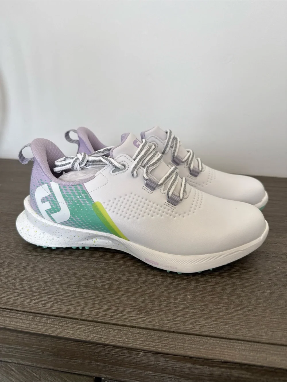 FootJoy FJ Fuel Golf Shoes White Green Pink Women's SZ 7 (90684)